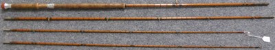 Lot 3039 - A Hardy, ''The L.R.H. Greased Line'', three-piece with spare top, palakona spinning rod, No.E63173