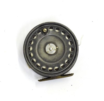 Lot 3050 - A Hardy, The ''St. John'', 3 7/8 in. Alloy Fly Reel, nickel tension adjuster to rim, ebonite...
