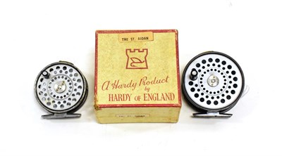 Lot 3052 - A Hardy, The St. Aidan, Alloy Salmon Fly Reel, with nickel line guide, ebonite handle, nickel...