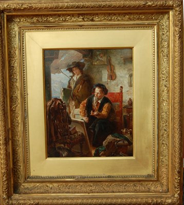 Lot 846 - Robert Alexander Hillingford (1825-1904) "Salvatore Rosa", in his studio Signed, inscribed...