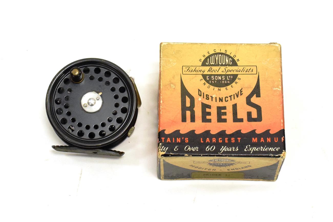 Lot 3056 - A Rare Hardy, The ''St. George'', 3 in. Left Hand Wind, Alloy Trout Fly Reel, with agate line...