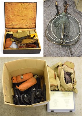 Lot 3063 - Assorted Fishing Tackle and Accessories, including fixed head and folding landing nets; wading...