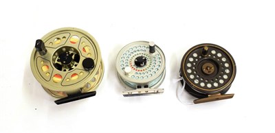 Lot 3075 - Three Hardy Fly Reels, all fitted with lines and in Hardy plastic padded cases, comprising, The...