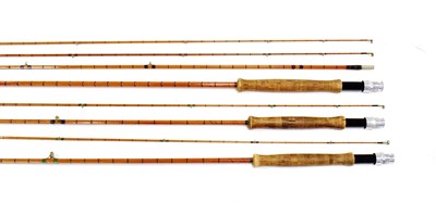 Lot 3076 - Three Hardy Fly Rods, comprising, a Hardy, The ''Featherweight Perfection'', two-piece,...
