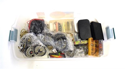 Lot 3078 - A Collection of Fishing Tackle, including Okuma Integrity I 10/11 fly reel with two spare...
