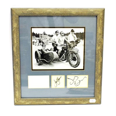 Lot 3093 - The Great Escape three autographs on separate card: Steve McQueen (faded) James Garner and...