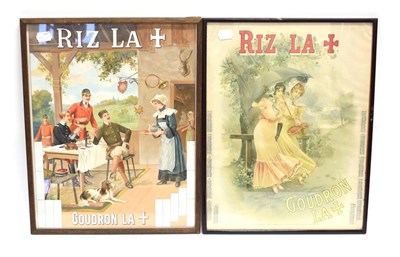 Lot 3117 - Rizla+ Adverting Card depicting two ladies sheltering under an umbrella with 1904 Calendar...