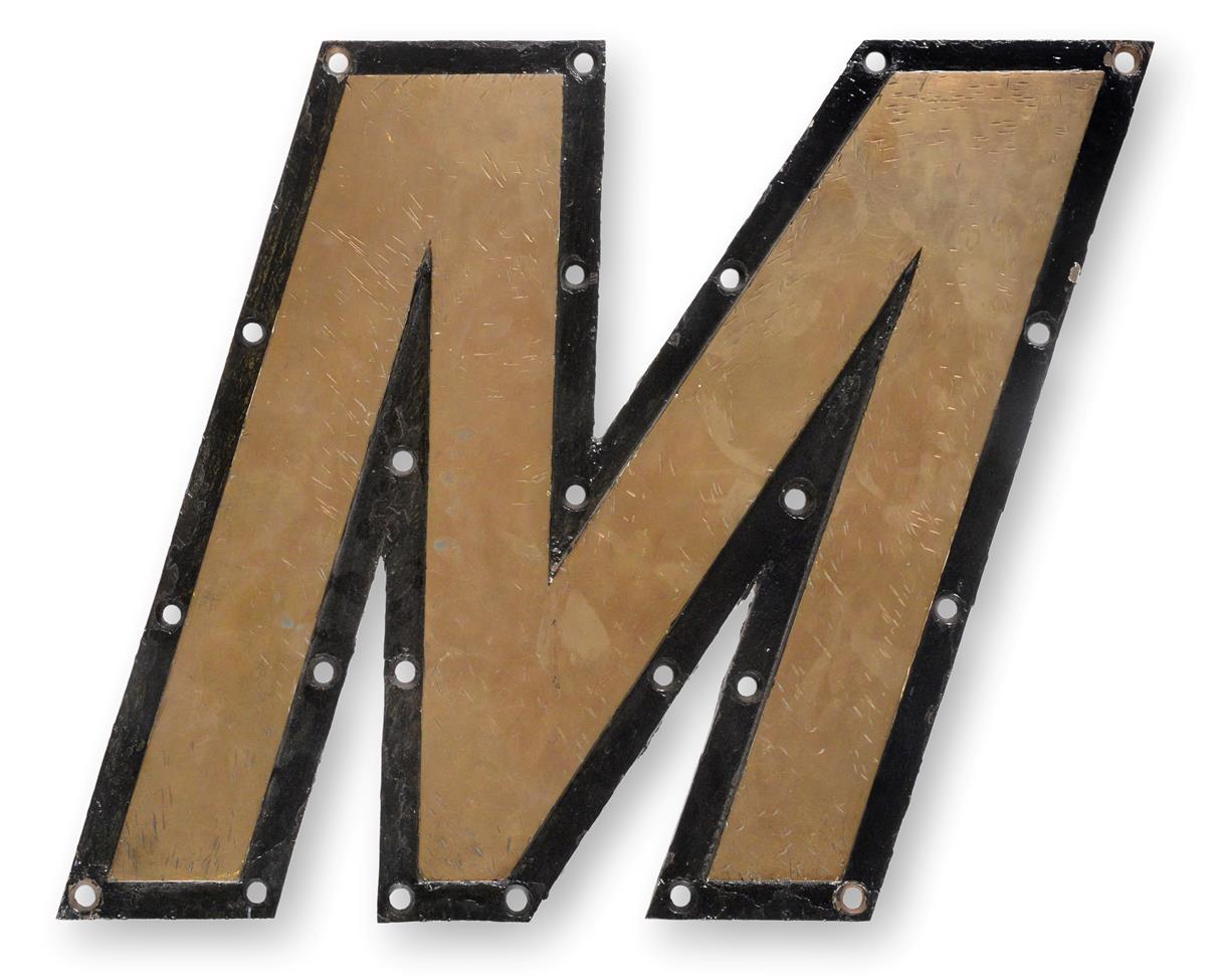 Lot 3121 - RMS Mauretania Bronze Nameplate Letter 'M' the letter was originally sold in 1935 at an auction...