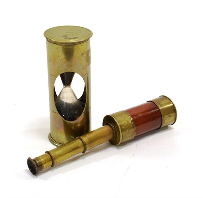 Lot 3122 - Trinity House Sand Timer glass interior with brass outer casing, stamped 'Trinity House' and...