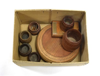 Lot 3156 - HMS Terrible Commemorative Items Made From The Teak Of The Ship barrel, barrel on base and flat...