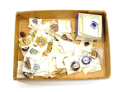 Lot 3172 - Naval Pin Badges including examples from HMS Carron, HMS Implacable, HMS Exeter, HMS Argonaut,...