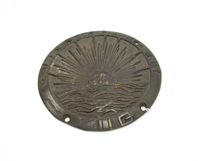 Lot 3181 - Peninsular & Orient Shipping Company (P&O) Bronze Circular Crest Quis Separabit 'Who will...