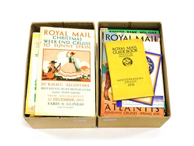 Lot 3186 - Royal Mail Line Paperwork assorted leaflets and booklets including RML 85 Years Shipping...
