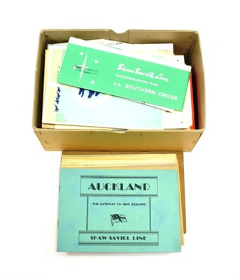 Lot 3188 - Shaw Savill Line Paperwork assorted leaflets and booklets including Shaw Savill & Albion...