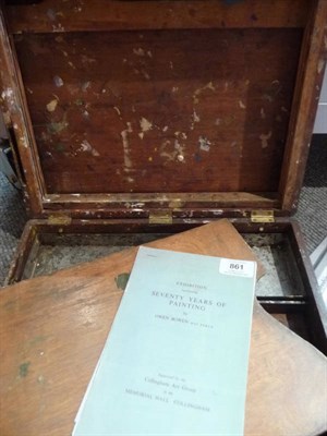 Lot 861 - An Artist's Box, belonging to the Yorkshire artist Owen Bowen, together with photocopied...