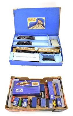 Lot 3248 - Hornby Dublo 3-Rail Locomotives And Rolling Stock including Sir Nigel Gresley LNER Passenger set (G