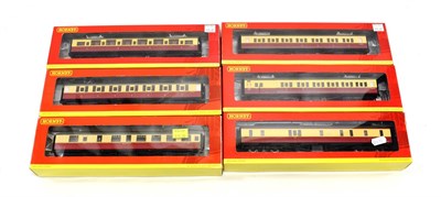 Lot 3291 - Hornby (China) OO Gauge BR Rolling Stock R4179 1st, R4181 Buffet car, R4344B 1st, R4345A Composite