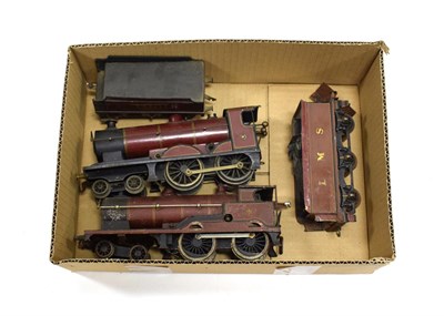 Lot 3332 - Bassett-Lowke O Gauge C/w 4-4-0 LMS 1930 Locomotive And Tender (F) together with a similar c/w...