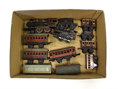 Lot 3351 - Bing O Gauge C/w 0-4-0 George The Fifth Locomotive 2663 and two LNWR coaches; together with...