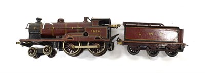 Lot 3352 - Bing O Gauge C/w 4-4-0 LMS 1924 Locomotive And 6-Wheel Tender (G-F)