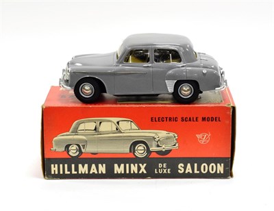 Lot 3389 - Victory 1:18 Scale Plastic Hillman Minx grey (E-G, lacks one taillight and battery box cover,...