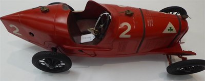 Lot 3396 - Compagnie Industrielle Du Jouet (CIJ) P2 Alfa Romeo red (G-E, reproduction decal to bonnet, repairs