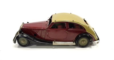 Lot 3402 - Marklin (Germany) Constructor Steamlined Saloon maroon/fawn (generally G, fawn repainted)