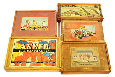 Lot 3408 - Anchor Bungalow Set with leaflet; Davio (Belgium) wooden set; Anchor Art Model Building Blocks...