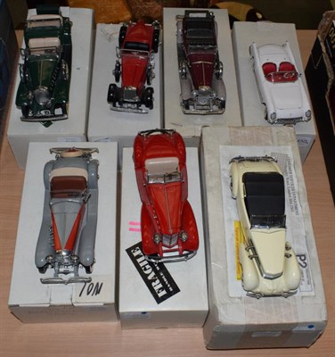 Lot 3450 - Franklin Mint Various US Cars Dusenberg Sports (1935), Stutz Black Hawk (1928), Dusenberg J (1930)