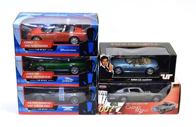 Lot 3451 - James Bond 1:18 Scale Diecast Models Die Another Day: Aston Martin V12 Vanquish, Ford...