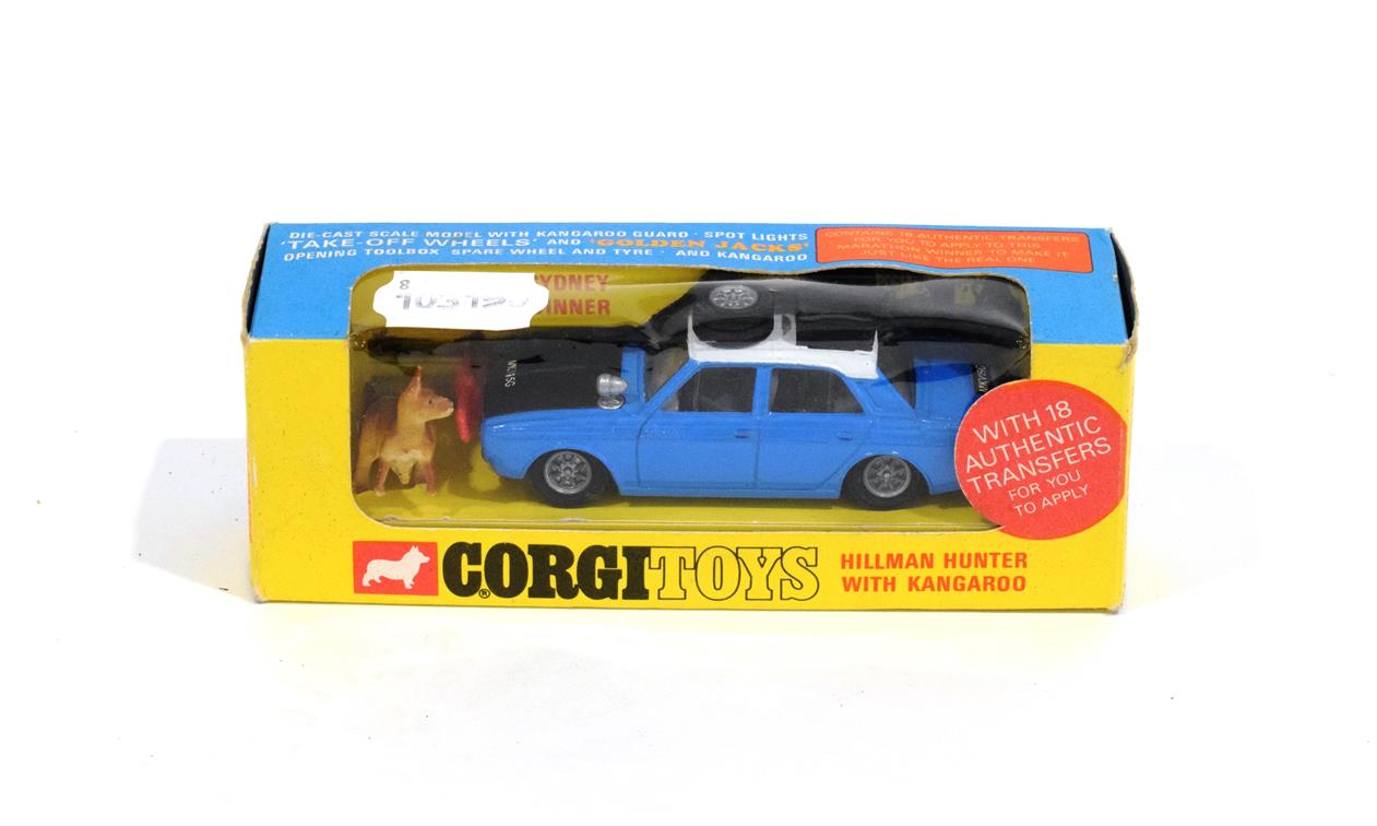 Lot 3475 - Corgi 302 Hillman Hunter with Kangaroo (E, decals have not been applied, box G-E, but insert is...