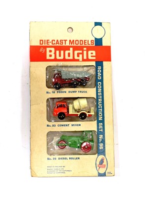 Lot 3489 - Budgie Road Construction Set No.96 consisting of 18 Foden dum truck, 23 Cement mixer and 26...