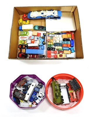 Lot 3498 - Various Diecast A Collection Of Assorted Unboxed Models including Corgi Car transporter, Wall...