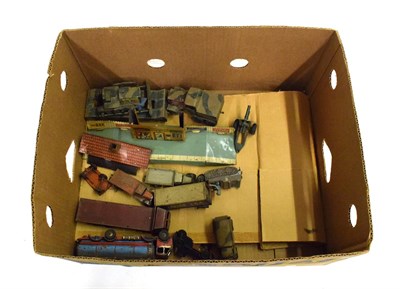 Lot 3501 - Various Diecast including Matchbox large Prime Mover and low loader with Bulldozer load (repainted)