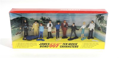 Lot 3507 - Gilbert James Bond Ten Movie Characters Set consisting of 1. James Bond with Baretta, 2. James Bond