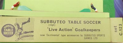 Lot 3512 - Subbuteo Various 1970's Items including teams: AC Milan, Leeds U, Chile and Arsenal (all...