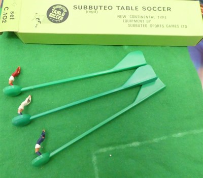 Lot 3512 - Subbuteo Various 1970's Items including teams: AC Milan, Leeds U, Chile and Arsenal (all...