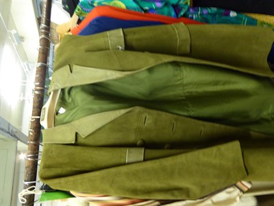 Lot 1069 - Assorted circa 1970s and later costume including a Janet Ibbotson light tan suede long coat...