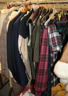 Lot 1071 - Assorted costume including a Feraud jacket; a Brioni suit, a Brioni jacket, an Aquascutum coat;...