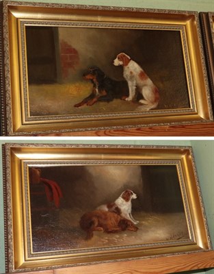 Lot 1135 - William Howard Hardy, A pair of retrievers, signed, oil on canvas, together with a companion,...