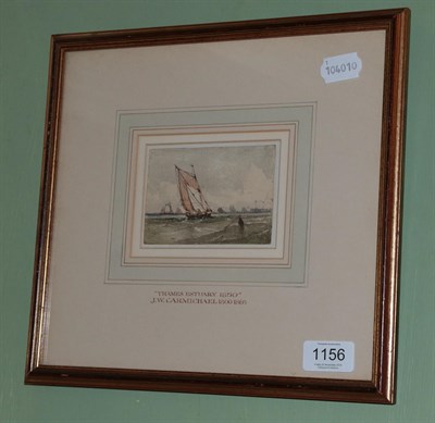 Lot 1156 - John Wilson Carmichael (1799-1868) 'Thames Estuary 1850', initialled, watercolour, titled...