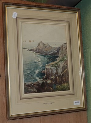 Lot 1157 - Frank Henry Mason (1875-1965) 'Gurnard's Head, Cornwall', signed, watercolour, titled mount,...