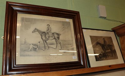 Lot 1158 - After William Barraud (19th century) John Ward on his celebrated hunter Blue Ruin, pencil and wash