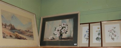 Lot 1161 - E Charles Simpson (20th century), ''The Dark Green Vase'', signed and dated 1977, watercolour;...