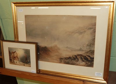 Lot 1171 - Joseph Newington Carter, 'Robin Hood's Bay', watercolour with scratching out; together with a...