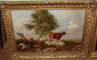 Lot 1175 - Attributed to Thomas Sidney Cooper (1803-1902), Cattle and Sheep at rest, bears signature and dated