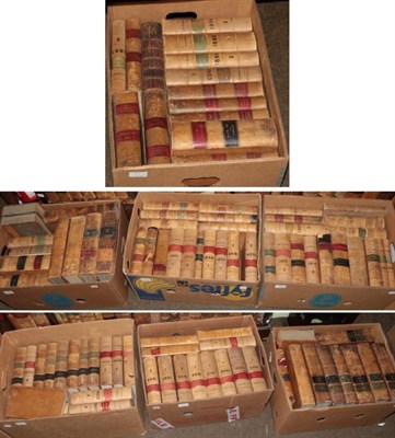 Lot 1216 - Ten boxes of 19th century and later leather bound law reports