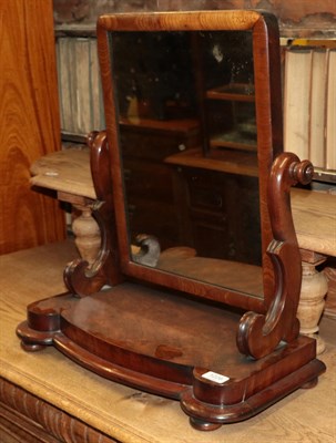 Lot 1226 - A Victorian mahogany dressing table mirror with platform base