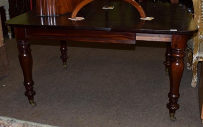 Lot 1268 - A Victorian mahogany extending dining table, with an additional later leaf, 135cm extended