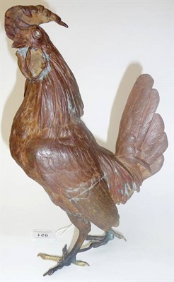 Lot 921 - An Austrian Cold Painted Bronze Figure of a Cockerel in Bergmann style, early 20th century,...